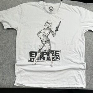 Giant Panda The Empire Strips Back Burlesque Parody Stormtrooper White T-Shirt L
